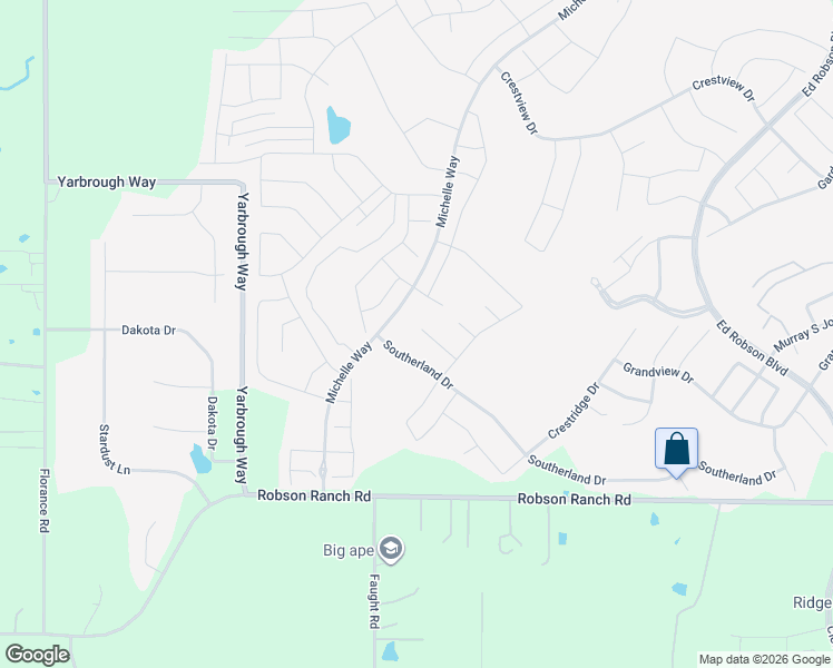 map of restaurants, bars, coffee shops, grocery stores, and more near 11809 Lynnbrook Drive in Denton