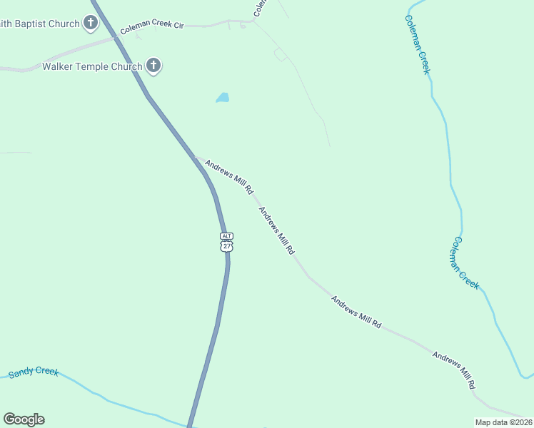 map of restaurants, bars, coffee shops, grocery stores, and more near 296 Andrews Mill Road in Luthersville