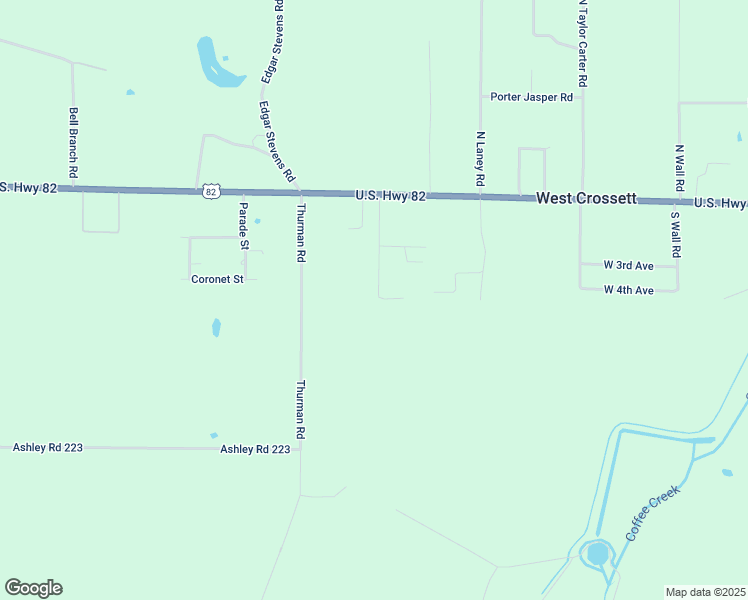 map of restaurants, bars, coffee shops, grocery stores, and more near 403 Ashley Road 727 in Crossett