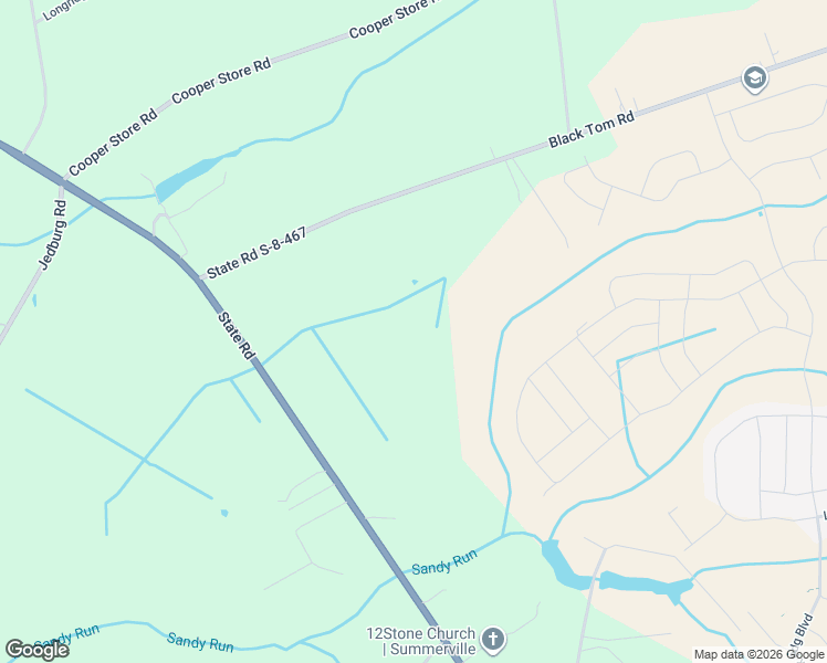 map of restaurants, bars, coffee shops, grocery stores, and more near 2122 Black Tom Road in Moncks Corner