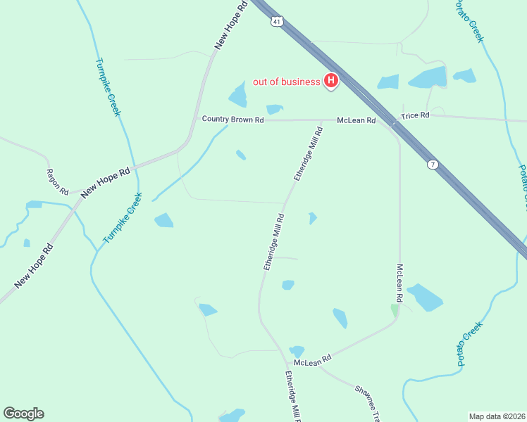 map of restaurants, bars, coffee shops, grocery stores, and more near 114 Russell Road in Milner