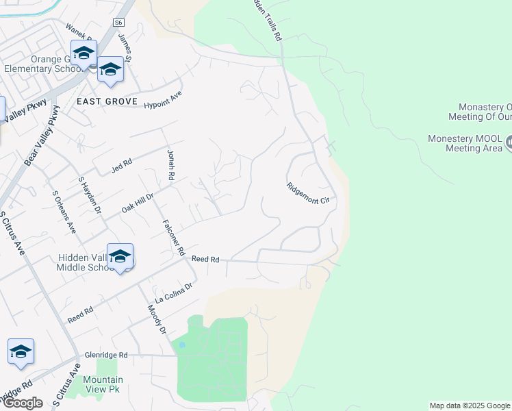 map of restaurants, bars, coffee shops, grocery stores, and more near 3342 White Hawk Road in Escondido