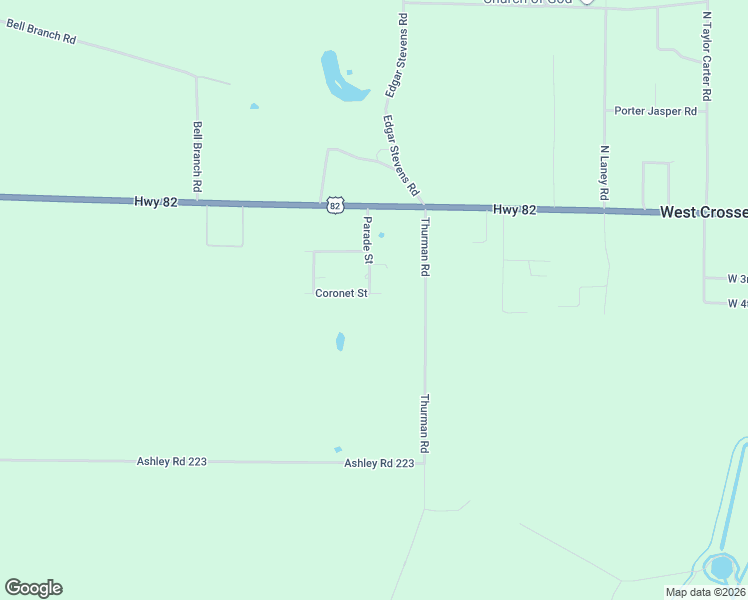 map of restaurants, bars, coffee shops, grocery stores, and more near 4213 Coronet Street in Crossett