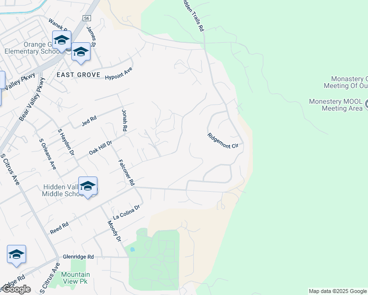 map of restaurants, bars, coffee shops, grocery stores, and more near 3342 White Hawk Road in Escondido