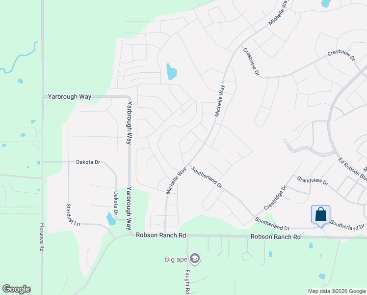 map of restaurants, bars, coffee shops, grocery stores, and more near 9909 Edmondson Drive in Denton
