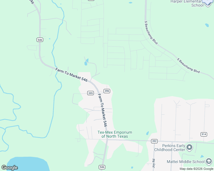 map of restaurants, bars, coffee shops, grocery stores, and more near 7593 County Road 396 in Princeton