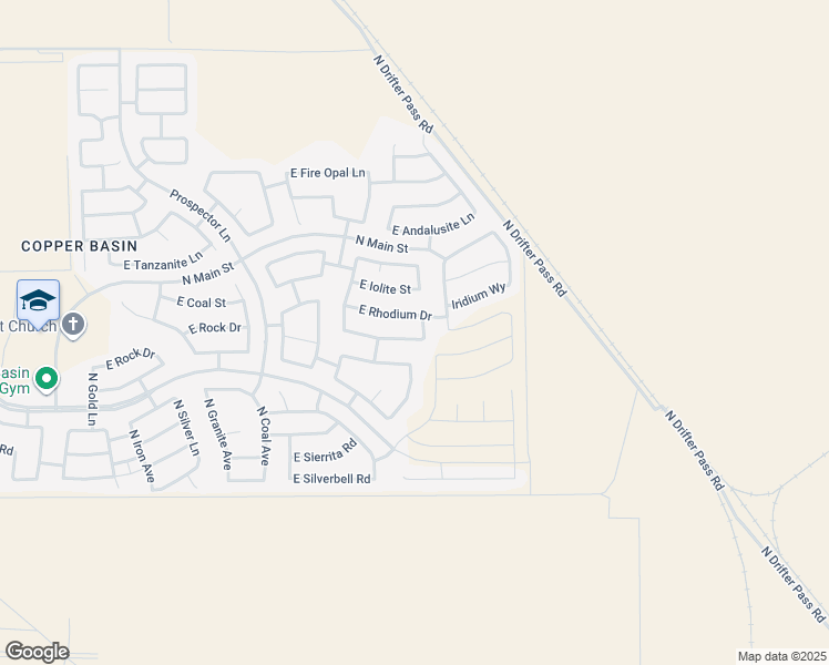 map of restaurants, bars, coffee shops, grocery stores, and more near 4972 East Living Stone Way in San Tan Valley