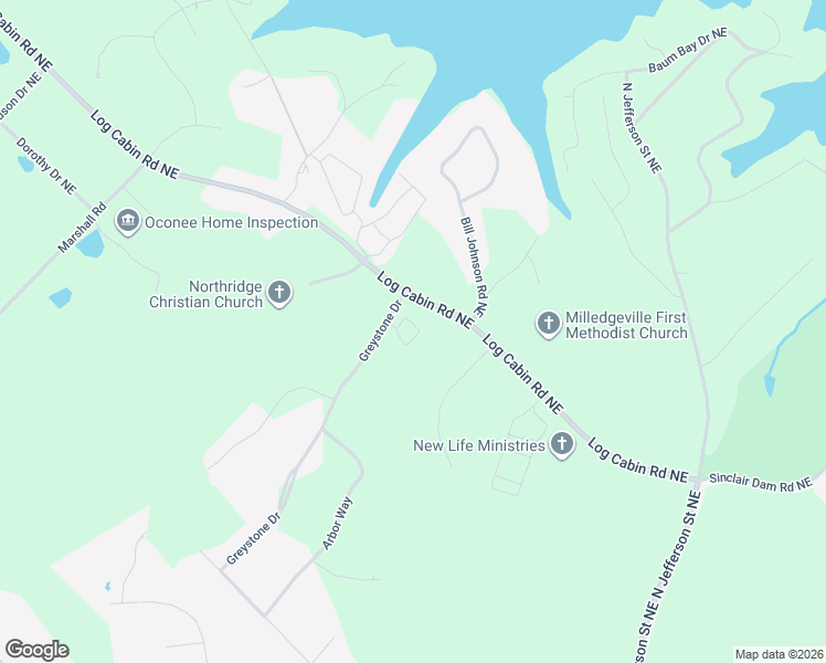 map of restaurants, bars, coffee shops, grocery stores, and more near 115 Stonecrest Drive in Milledgeville