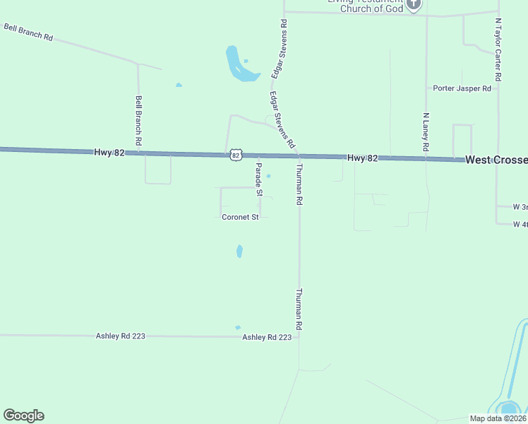 map of restaurants, bars, coffee shops, grocery stores, and more near 4213 Coronet Street in Crossett