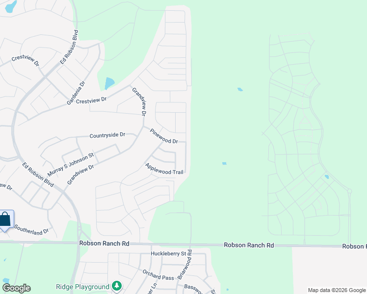 map of restaurants, bars, coffee shops, grocery stores, and more near 9401 Trailwood Drive in Denton
