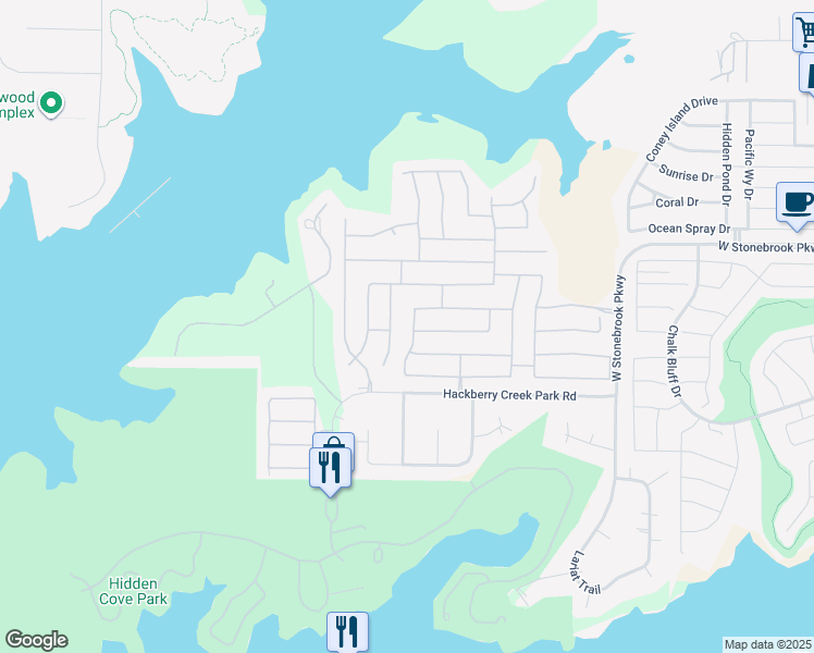 map of restaurants, bars, coffee shops, grocery stores, and more near 5205 Texana Drive in Frisco
