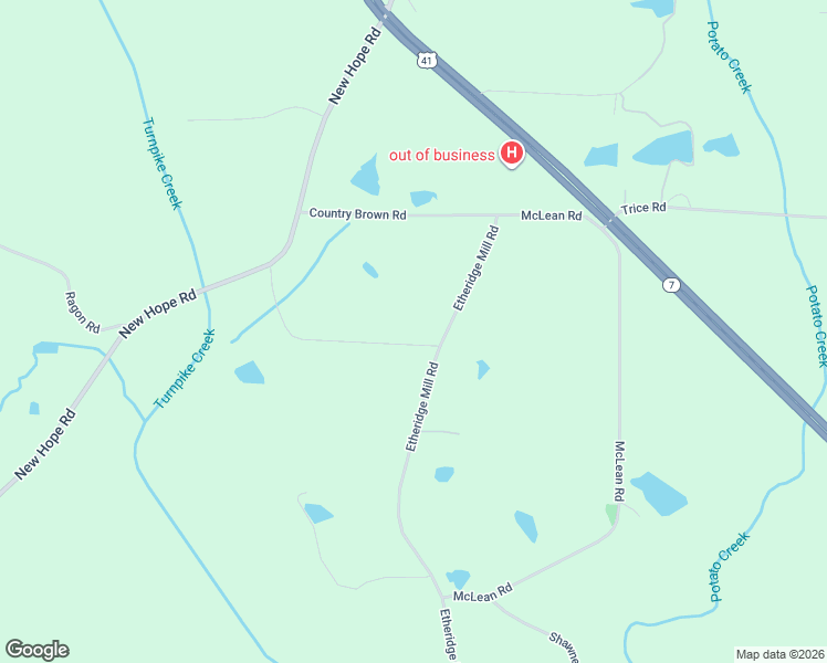 map of restaurants, bars, coffee shops, grocery stores, and more near 114 Russell Road in Milner