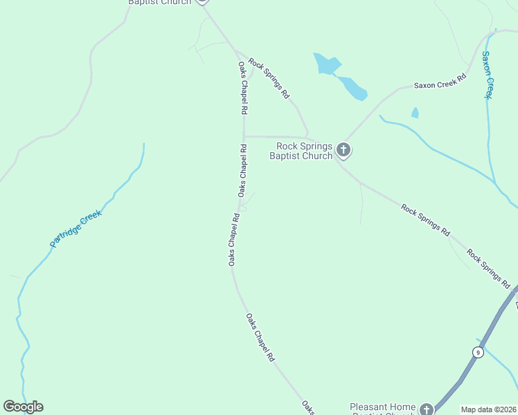 map of restaurants, bars, coffee shops, grocery stores, and more near 2243 Oaks Chapel Road in Goodwater