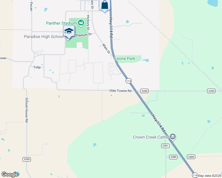 map of restaurants, bars, coffee shops, grocery stores, and more near 495 Olde Towne Road in Paradise