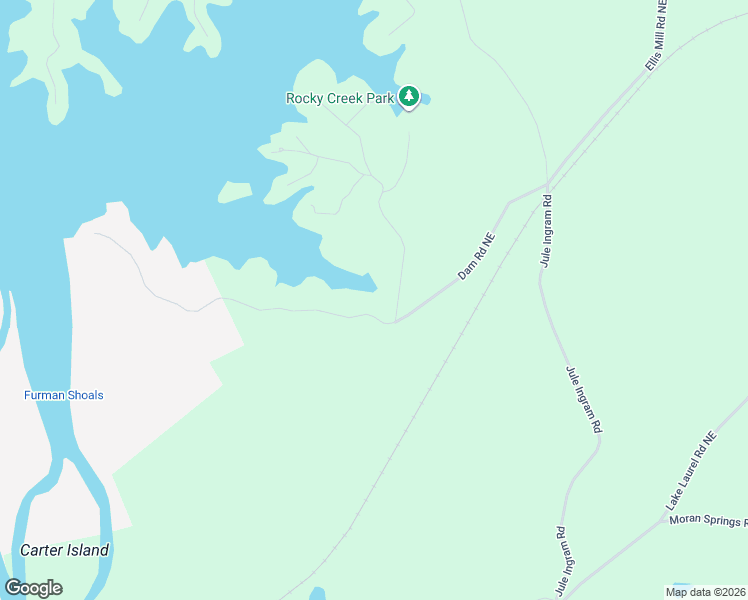 map of restaurants, bars, coffee shops, grocery stores, and more near 159 Dam Road Northeast in Milledgeville