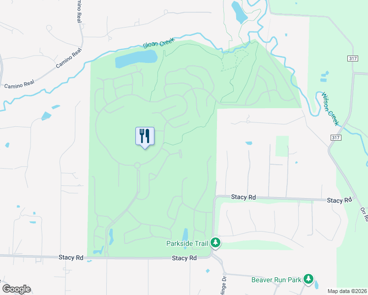 map of restaurants, bars, coffee shops, grocery stores, and more near 453 Long Cove Drive in McKinney