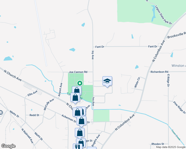 map of restaurants, bars, coffee shops, grocery stores, and more near 206 Ivy Avenue in Louisville