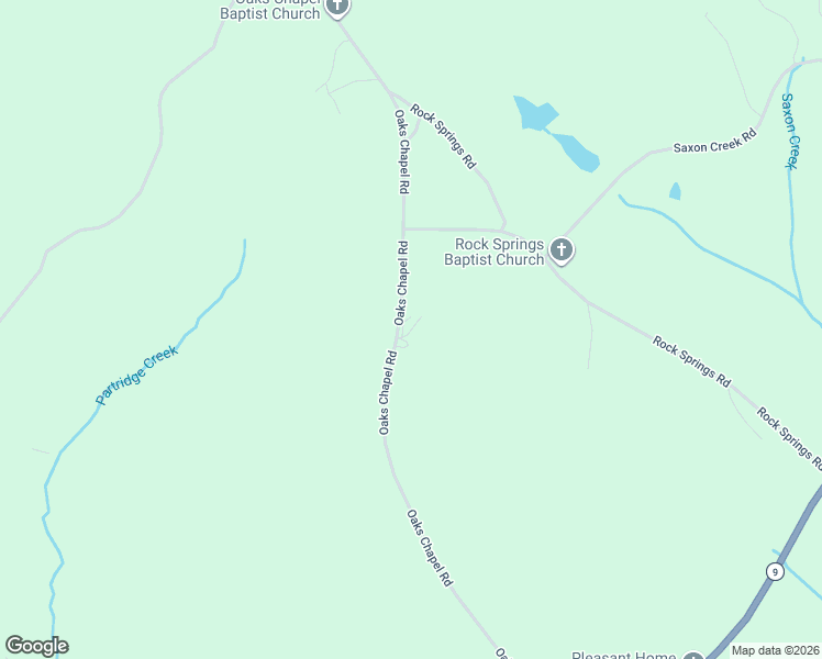 map of restaurants, bars, coffee shops, grocery stores, and more near 2243 Oaks Chapel Road in Goodwater