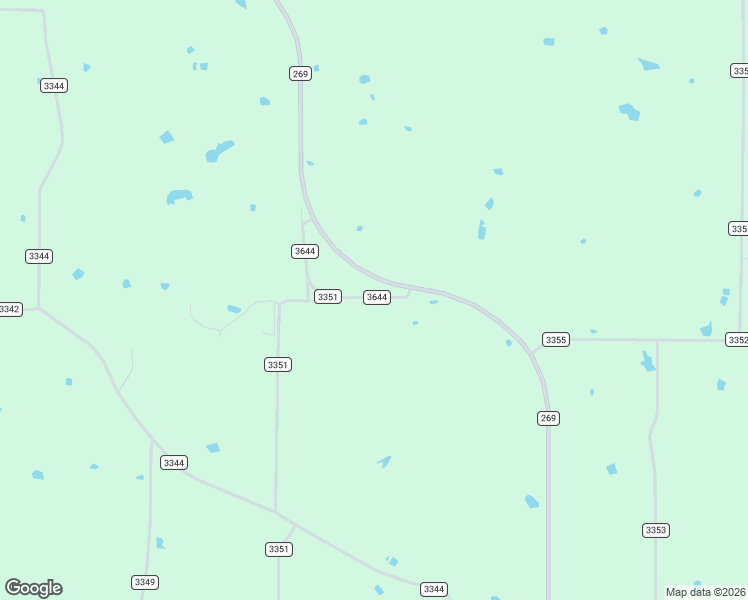 map of restaurants, bars, coffee shops, grocery stores, and more near County Road 3644 in Pickton