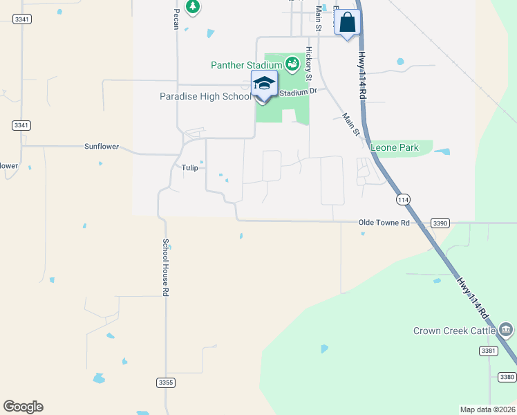 map of restaurants, bars, coffee shops, grocery stores, and more near 211 Olde Towne Road in Paradise