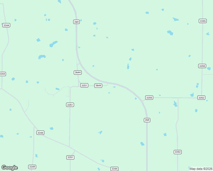 map of restaurants, bars, coffee shops, grocery stores, and more near County Road 3644 in Pickton