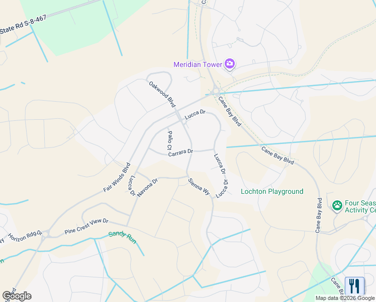 map of restaurants, bars, coffee shops, grocery stores, and more near 434 Carrara Drive in Moncks Corner