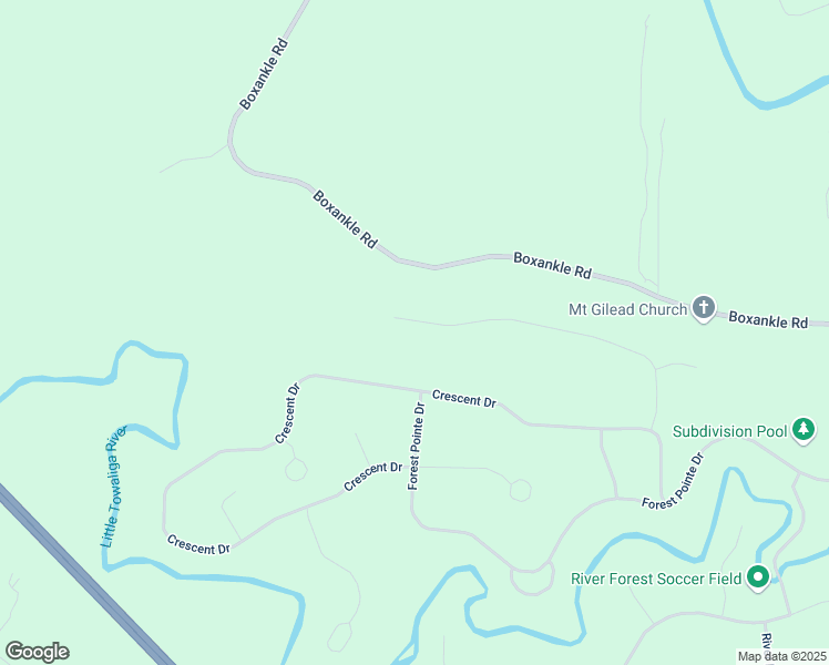 map of restaurants, bars, coffee shops, grocery stores, and more near 127 Heights Avenue in Forsyth