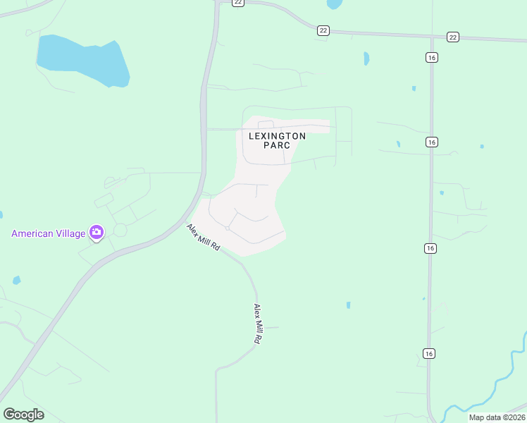 map of restaurants, bars, coffee shops, grocery stores, and more near 141 Patriot Park in Montevallo
