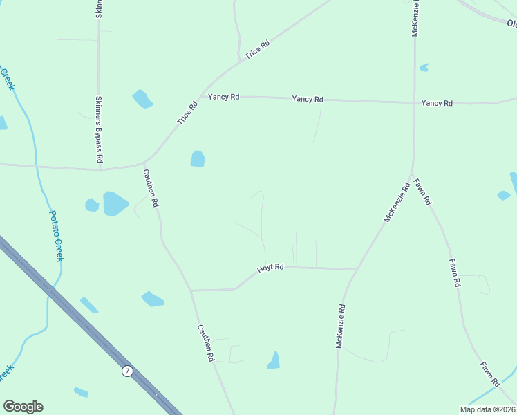 map of restaurants, bars, coffee shops, grocery stores, and more near 169 Hoyt Road in Milner