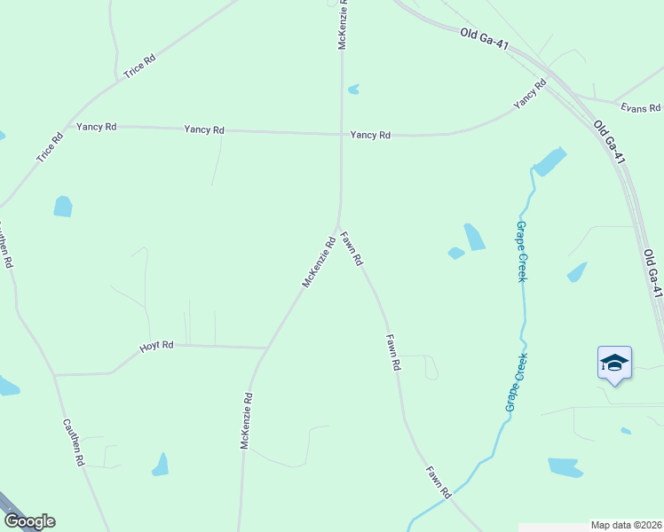 map of restaurants, bars, coffee shops, grocery stores, and more near 414 Fawn Road in Milner