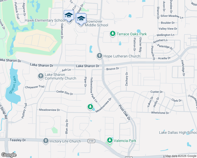map of restaurants, bars, coffee shops, grocery stores, and more near 2002 Barton Springs Drive in Corinth