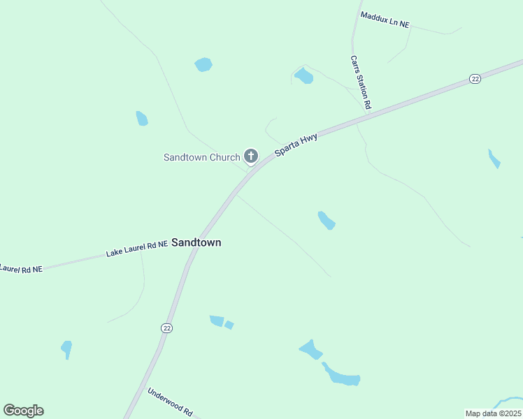 map of restaurants, bars, coffee shops, grocery stores, and more near 110 Old Gritsmill Road Northeast in Sparta