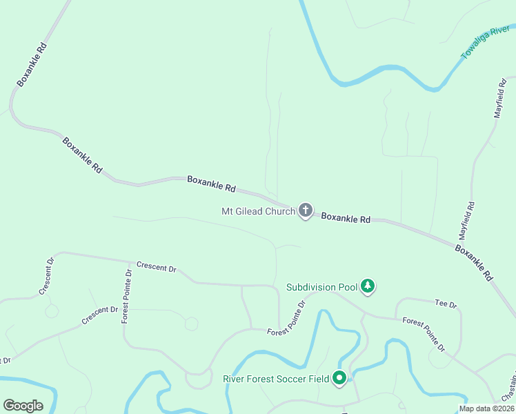 map of restaurants, bars, coffee shops, grocery stores, and more near 2760 Boxankle Road in Forsyth
