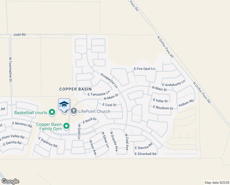 map of restaurants, bars, coffee shops, grocery stores, and more near 28789 North Coal Avenue in San Tan Valley