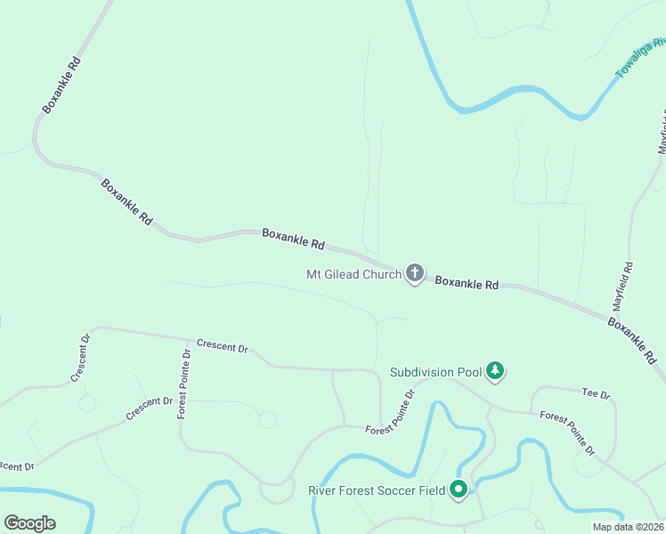 map of restaurants, bars, coffee shops, grocery stores, and more near 2778 Boxankle Road in Forsyth