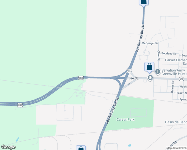 map of restaurants, bars, coffee shops, grocery stores, and more near 5906 Lee Street in Greenville