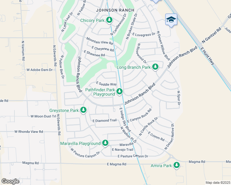 map of restaurants, bars, coffee shops, grocery stores, and more near 28820 North Broken Shale Drive in San Tan Valley