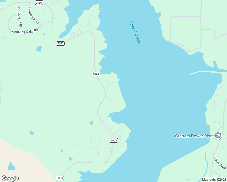 map of restaurants, bars, coffee shops, grocery stores, and more near 1052 Farm to Market Road 3003 in Graham