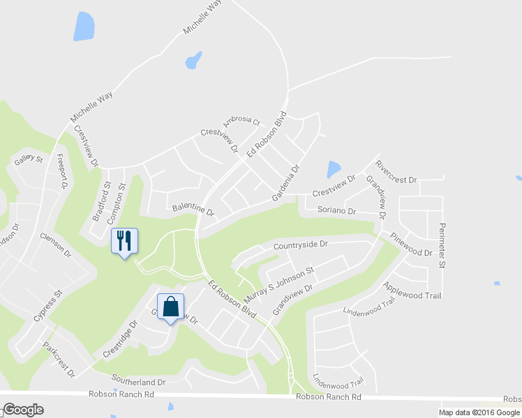 map of restaurants, bars, coffee shops, grocery stores, and more near 9025 Gardenia Drive in Denton