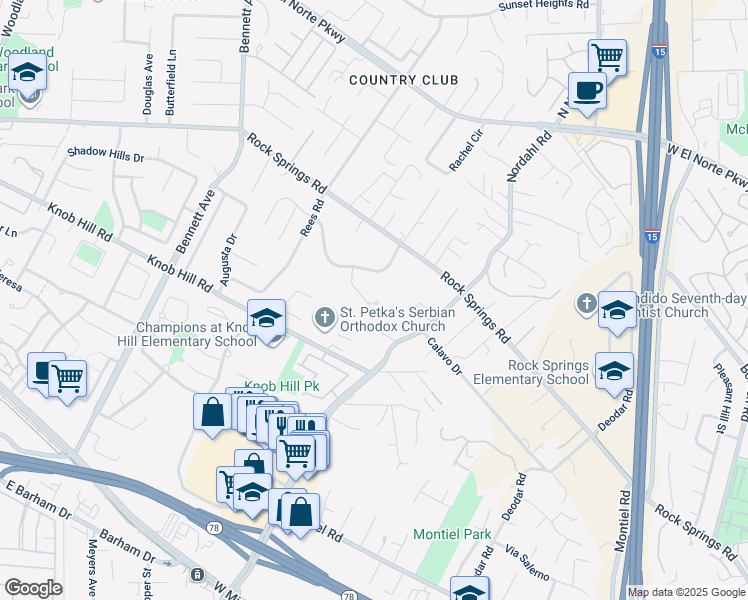 map of restaurants, bars, coffee shops, grocery stores, and more near 1100 Sayles Court in San Marcos