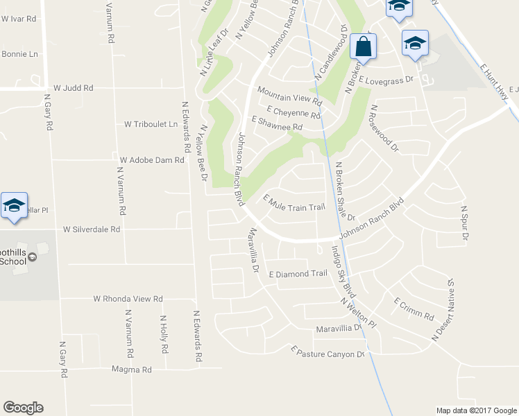 map of restaurants, bars, coffee shops, grocery stores, and more near 28827 North Saddle Way in Queen Creek