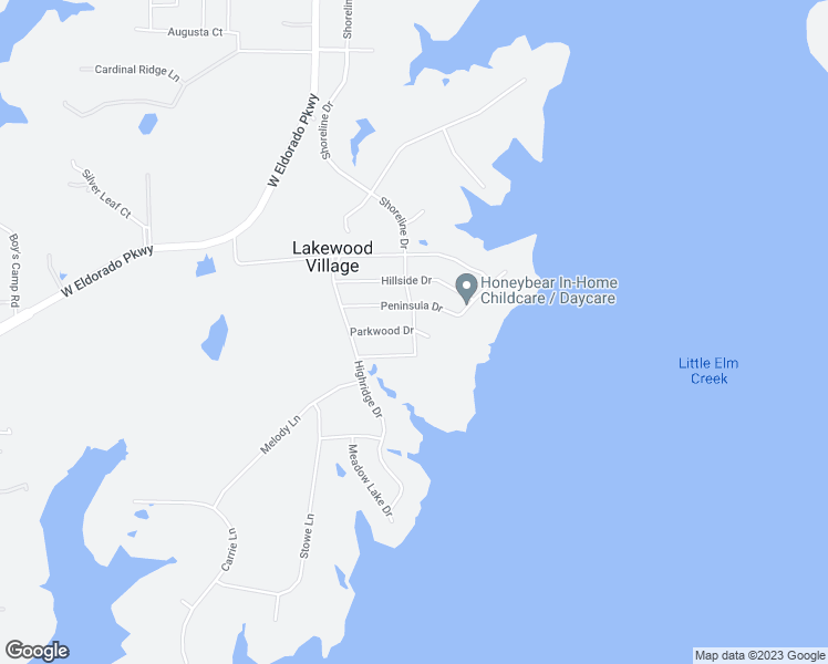 map of restaurants, bars, coffee shops, grocery stores, and more near 405 Shoreline Drive in Lakewood Village