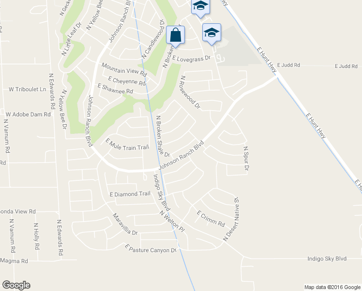map of restaurants, bars, coffee shops, grocery stores, and more near 770 East Dry Creek Road in San Tan Valley