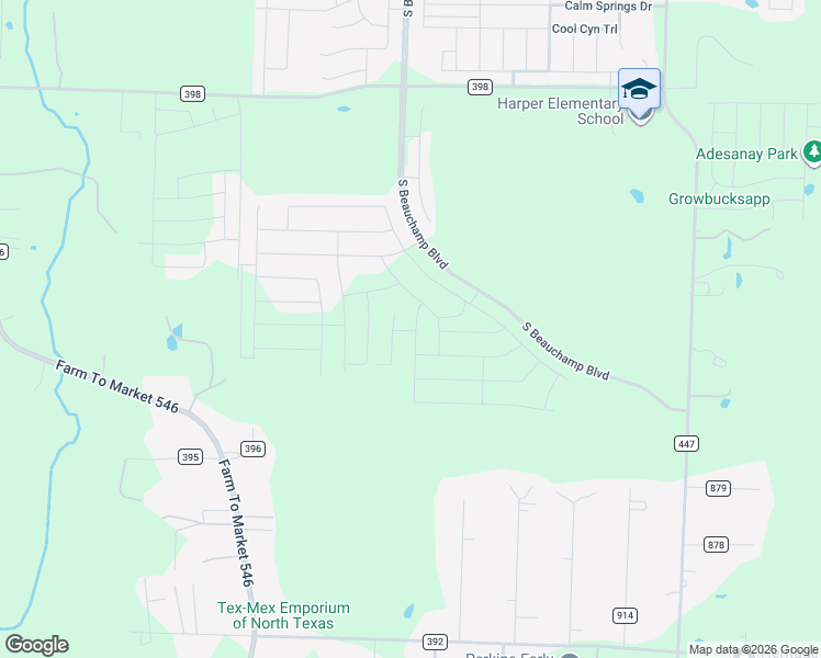 map of restaurants, bars, coffee shops, grocery stores, and more near 7599 County Road 396 in Princeton