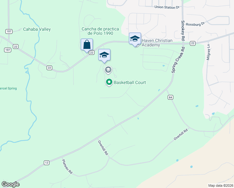 map of restaurants, bars, coffee shops, grocery stores, and more near 223 Doyle Drive in Montevallo