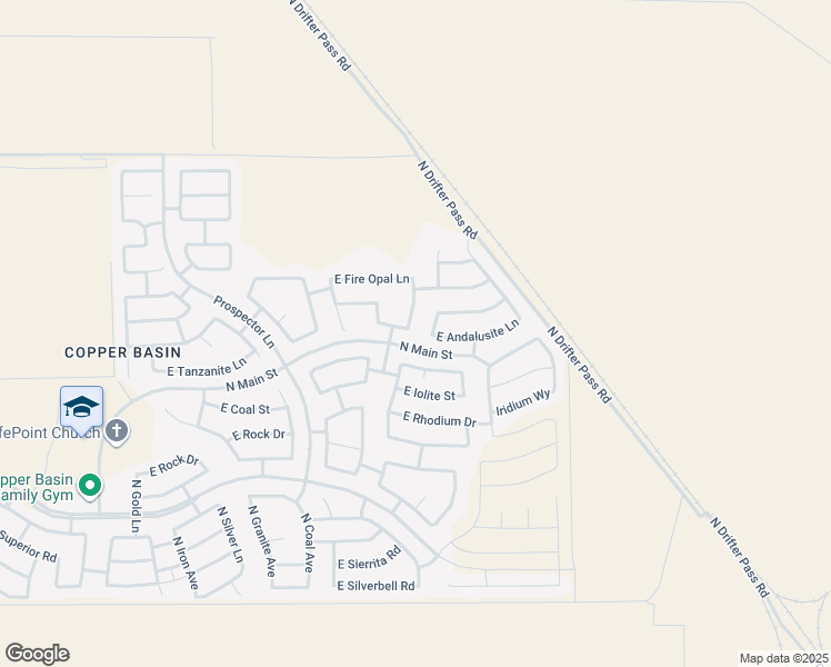 map of restaurants, bars, coffee shops, grocery stores, and more near 4941 East Andalusite Lane in San Tan Valley