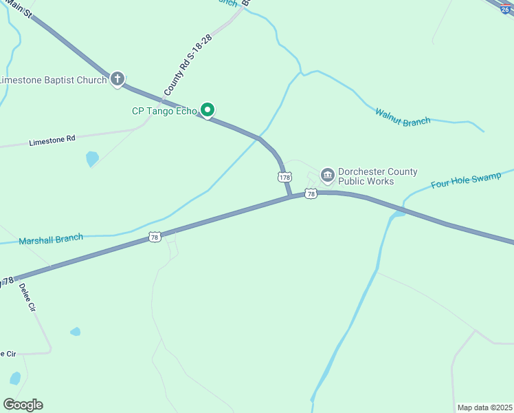 map of restaurants, bars, coffee shops, grocery stores, and more near in Dorchester County