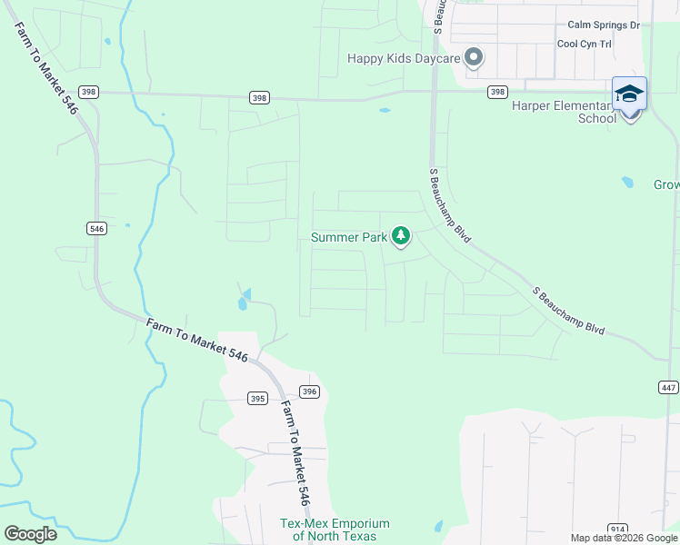map of restaurants, bars, coffee shops, grocery stores, and more near 7586 County Road 396 in Princeton