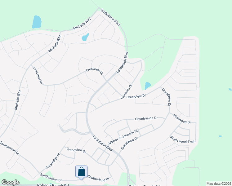 map of restaurants, bars, coffee shops, grocery stores, and more near 9032 Crestview Drive in Denton