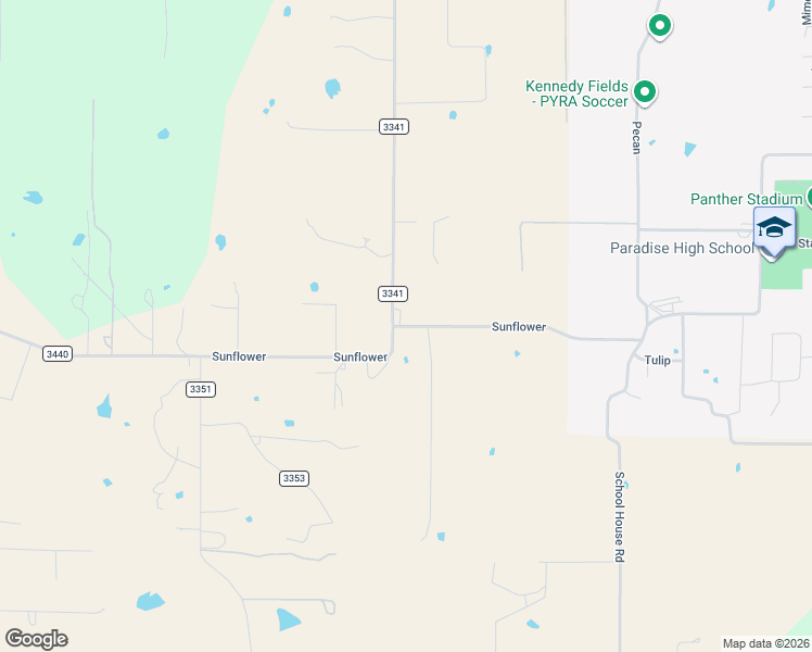 map of restaurants, bars, coffee shops, grocery stores, and more near 711 Sunflower in Paradise